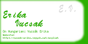 erika vucsak business card